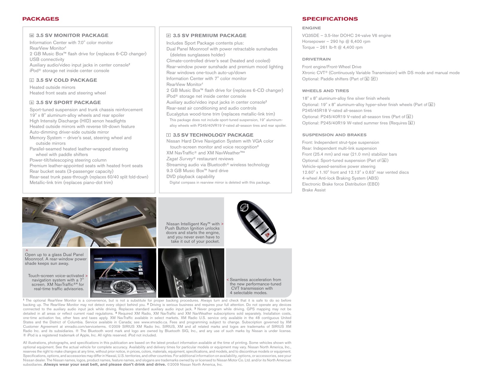 2017 Nissan Maxima Brochure Page 2